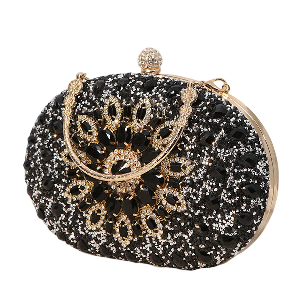 2025 Diamond Women Luxury Clutch Evening Bag Wedding Crystal Ladies Cell Phone Pocket Purse Female Sparkly Wallet for Party Gift