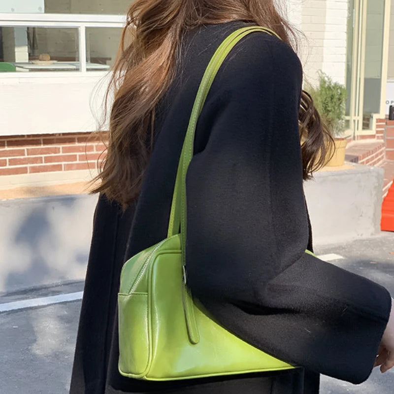 Large Capacity Brown Bowling Handbag Women's Shoulder Bag Retro Korean INS Style Autumn Winter New 2025 Fashion Trend Bag