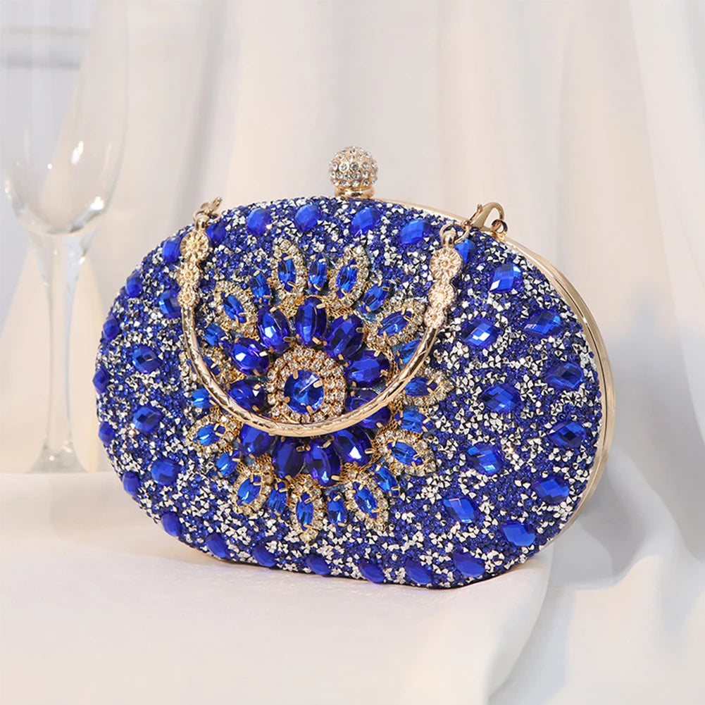 2025 Diamond Women Luxury Clutch Evening Bag Wedding Crystal Ladies Cell Phone Pocket Purse Female Sparkly Wallet for Party Gift