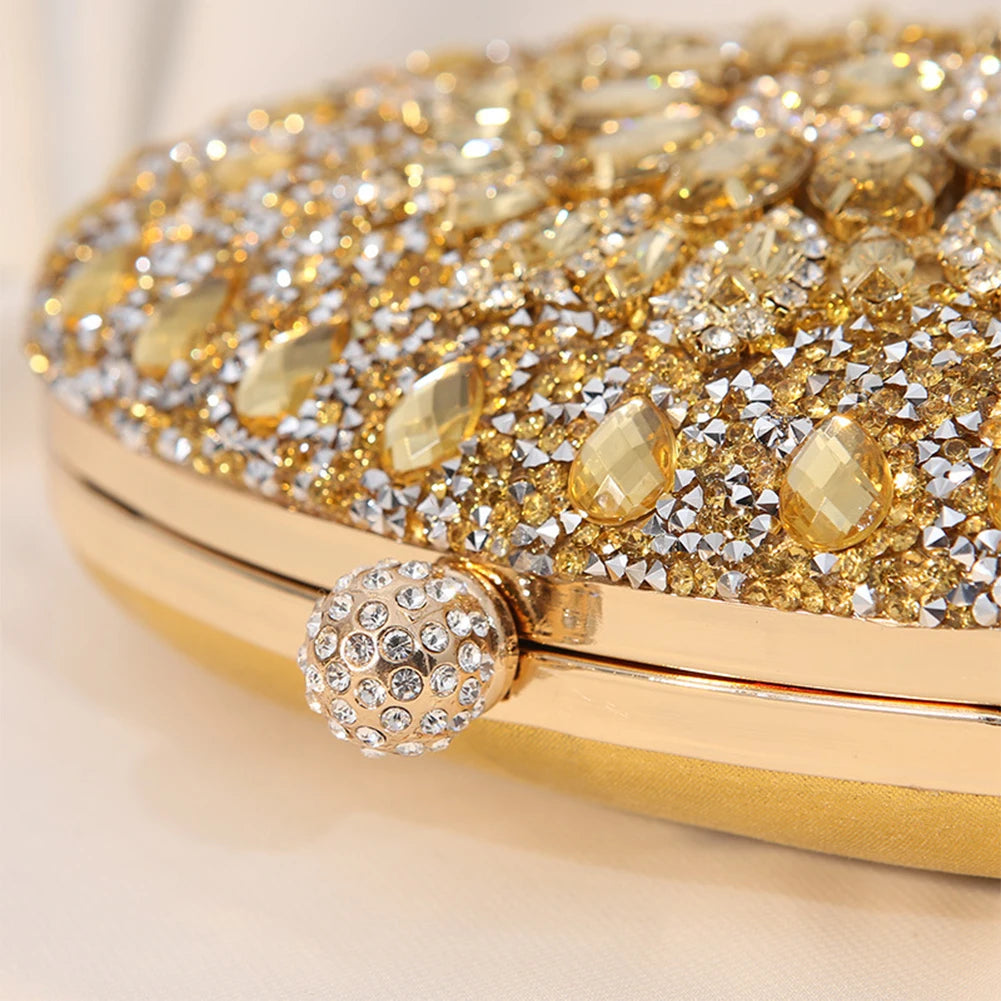 2025 Diamond Women Luxury Clutch Evening Bag Wedding Crystal Ladies Cell Phone Pocket Purse Female Sparkly Wallet for Party Gift