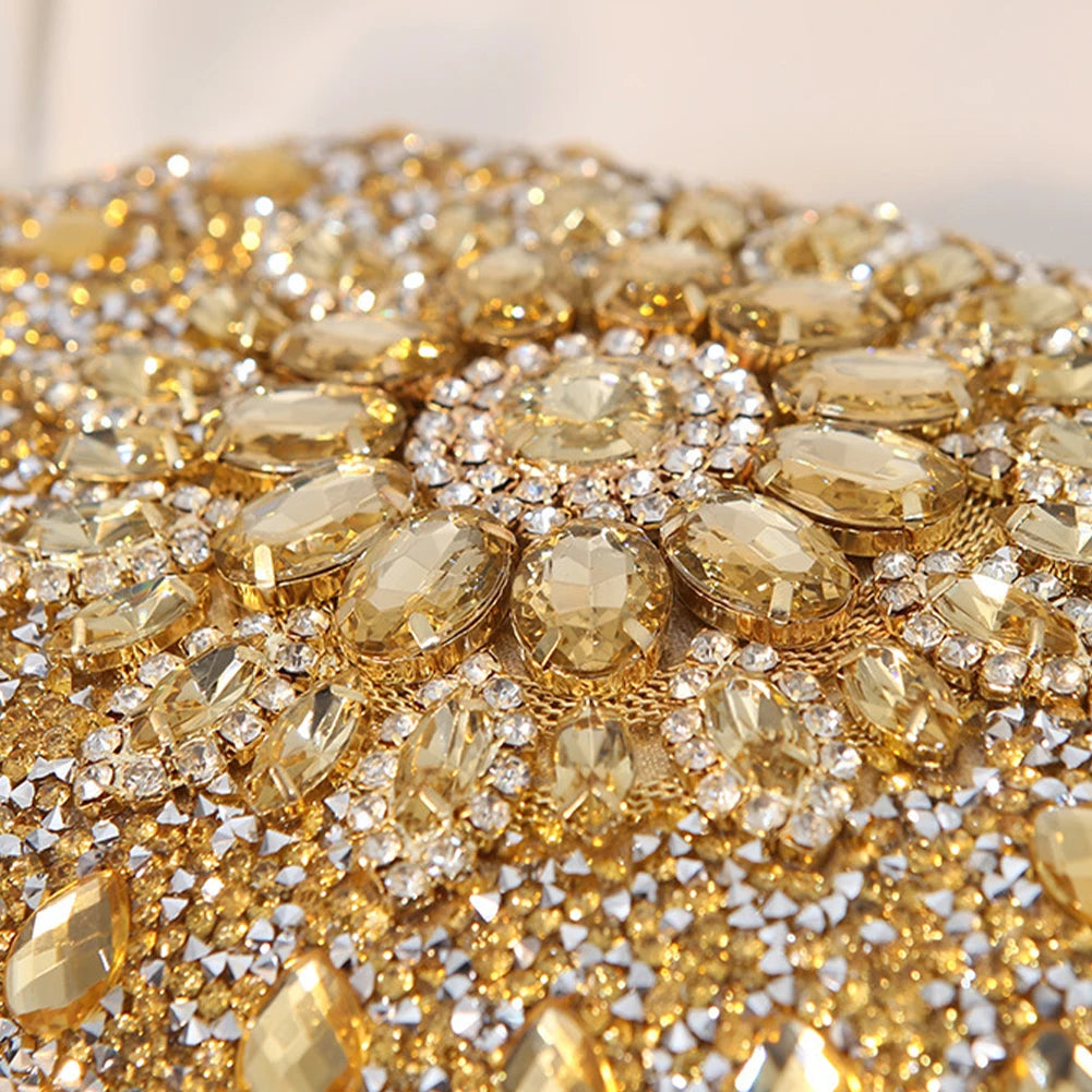 2025 Diamond Women Luxury Clutch Evening Bag Wedding Crystal Ladies Cell Phone Pocket Purse Female Sparkly Wallet for Party Gift