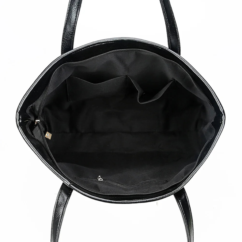 Tote Bag for Women Crocodile Print Top Handle Bag PU Leather with Inner Pocket with Zipper Handbag for Work Travel